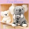Adoráveis Brinquedos de Pelúcia de Urso Coala Apresentando Bonecas de Pelúcia de Mãe e Bebê Sentados