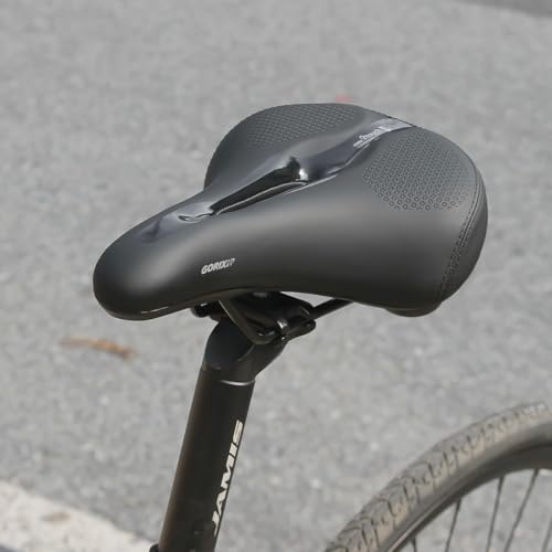 GORIX Bicycle Saddle [Thick & Shock-Absorbing] Cushioned/High-Rebound/Perforated Seat for Comfort, Road Bikes, Cross Bikes, Mountain Bikes, and Mini V