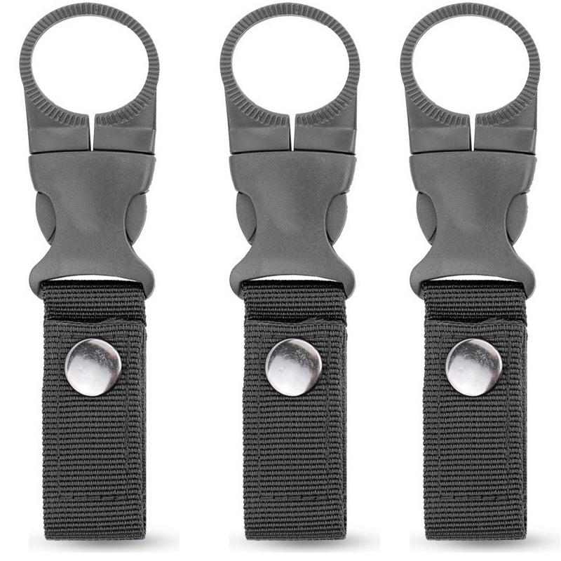 3Pcs Water Bottles Buckle Set Outdoor Nylon Webbing Tactical Waterbottle Hook Backpack Hanger Belt Water Bottle Holder Clip 4