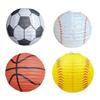 20cm papierowe latarnie piłka ręcznie robiona sportowa latarnia w kształcie baseballu/koszykówki/piłki nożnej na wesele, imprezę świąteczną, wiszącą