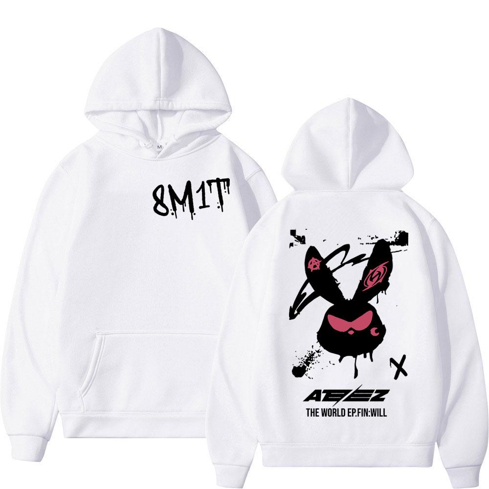 Kpop Ateez 8M1T fashion pattern printed hoodie Touring Fashion trend Hip-hop high-quality hoodie