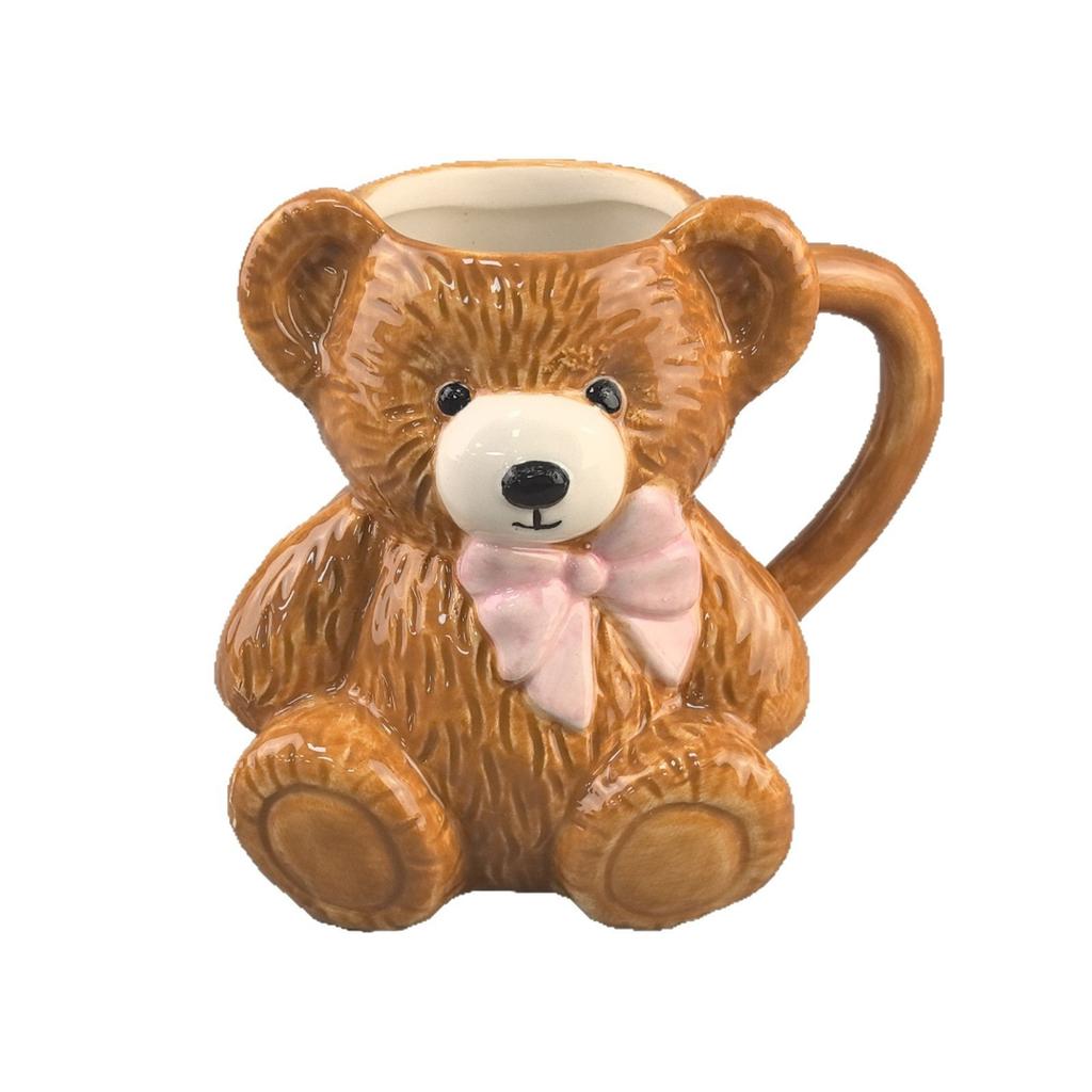 Creative High-Value Cute Teddy Bear Mug Cartoon Ceramic Drinking Water Couple Water Cup Birthday