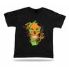 Gefährliches Florales Totenkopf Skelett Cool Modern T-Shirt Tee Design Geschenk Bekleidung