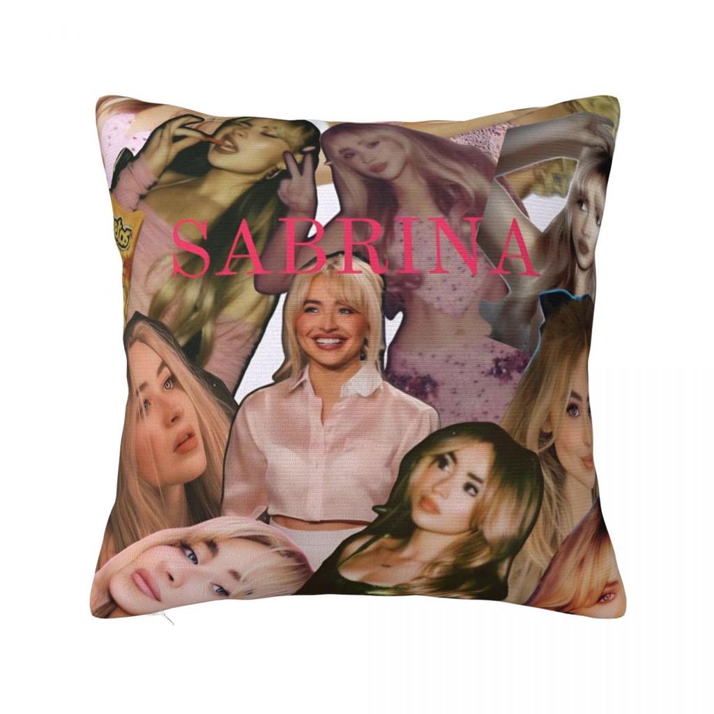 Sabrina Carpenter American Singer Pillow Cover Fashion Pillow Case Soft Cushion Cover Pillowcases For Sofa Home Decoration