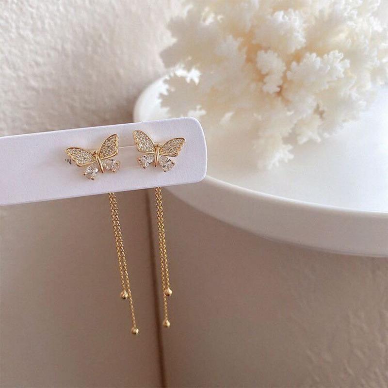 Chic High-End Tassel Butterfly Earrings