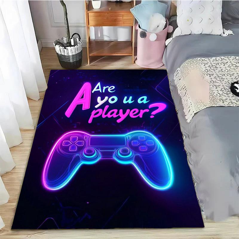15 Size Gaming Rug for Boys Room Gamer Rug with Controller Design Carpet for Game Room Bedroom Decor Non-slip Machine Washab Mat