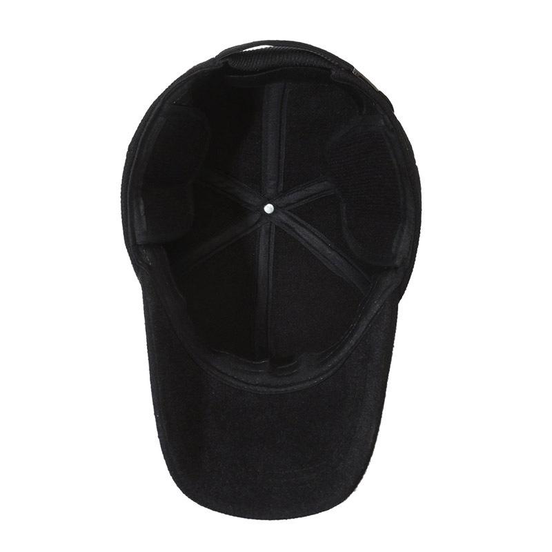 Pălărie Pălărie de bumbac termică de catifea pentru bărbați de vârstă mijlocie Pălărie de baseball pentru protecția urechilor pentru vârsta mijlocie și vârstnici Pălărie de lână pentru vârstnici de toamnă și iarnă