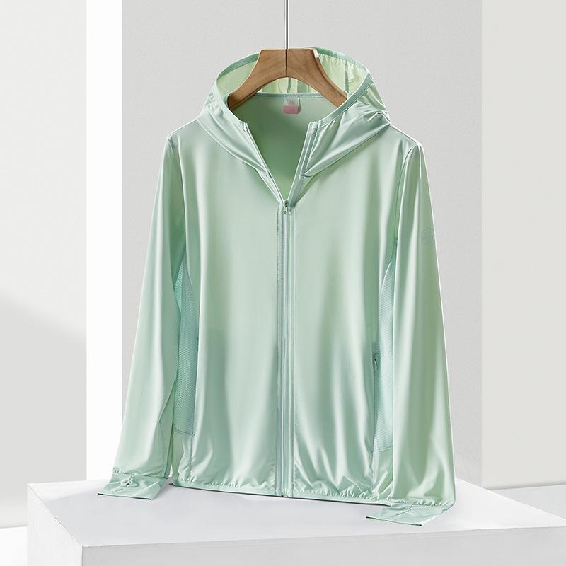 

Ультратонкая куртка из ледяного шелка с защитой от солнца UPF50+ для женщин и мужчин - Облегающая, Дышащая, Защита от УФ-лучей L