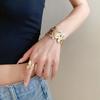 Flora Design Flower Cuff Bangle Exquisite Open Bracelet Fashion Hollow Bangle  Girls