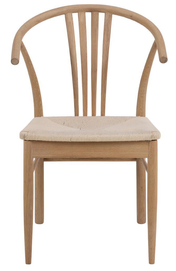 WOODEN CHAIR York bleached oak STRING SEAT jute