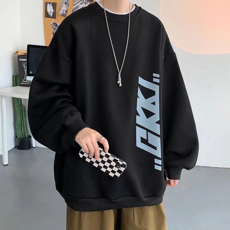 Sweater plus fat plus size men's clothing spring and autumn fashion 2025 new fat man 150kg crew neck long-sleeved t-shirt