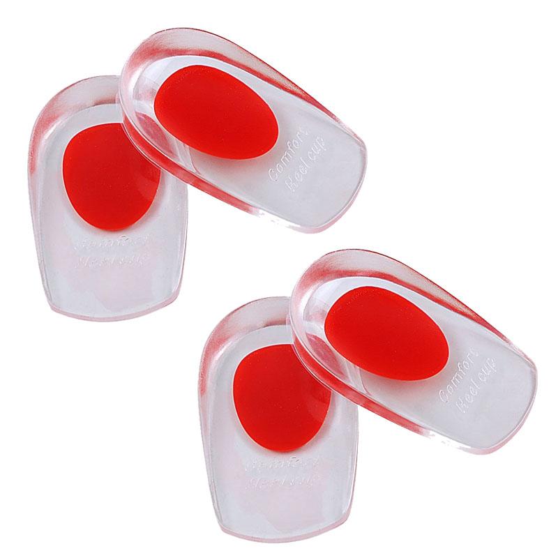 Soft Silicone Gel Insoles for Heel Spurs Pain Relief Foot Cushion Foot Massager Care Heel Cups Shoe Pad Height Insoles