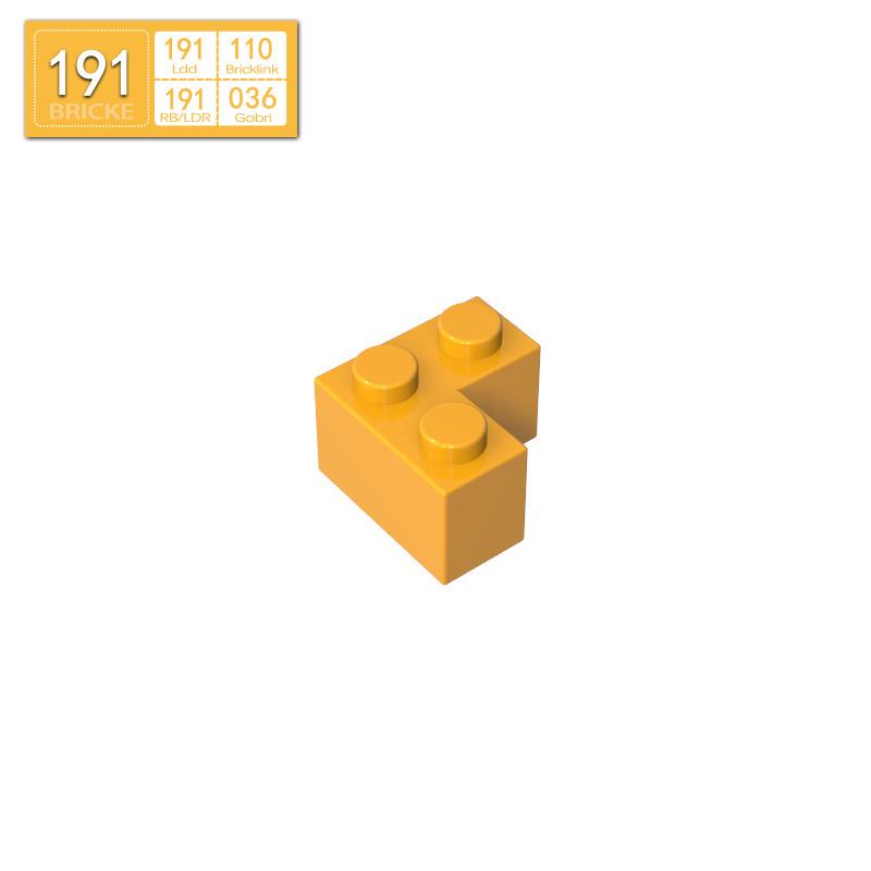 BRICKE 2x2 Right-Angle Brick, Compatible with Lego 2357, MOC Bulk Parts Building Blocks