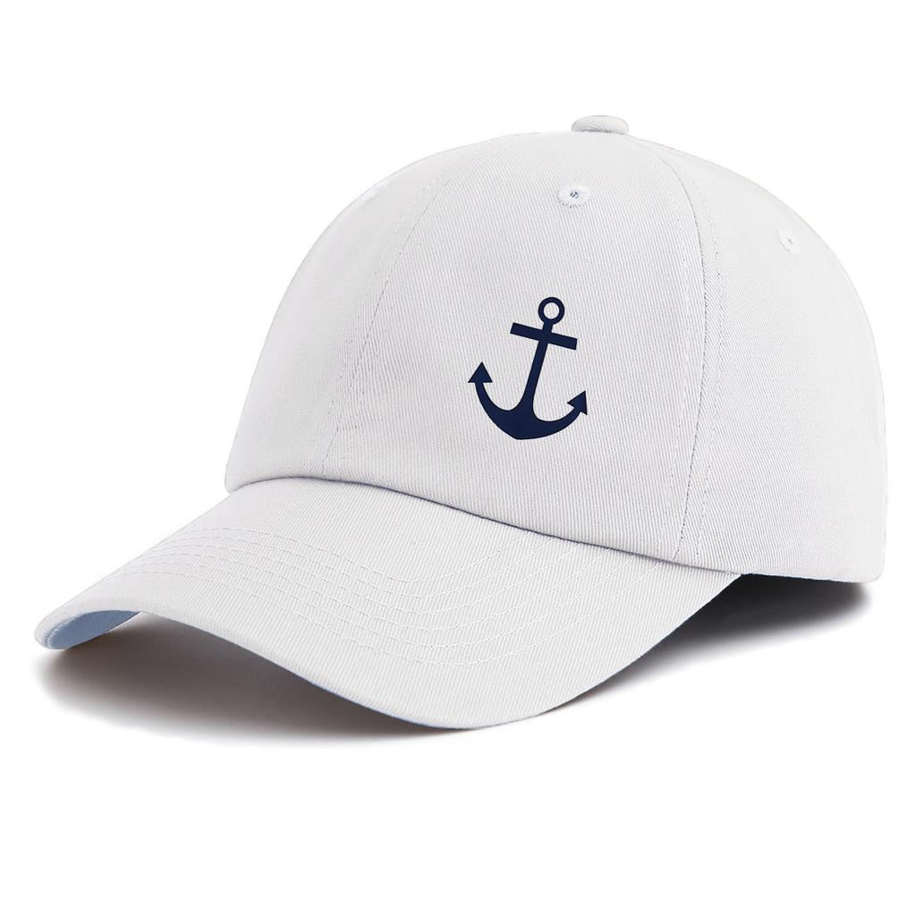 1pc ANCHOR Print  Baseball Cap for Adults  Minimalist Retro Style Casual Soft Adjustable Dad Hat Perfect As Gift