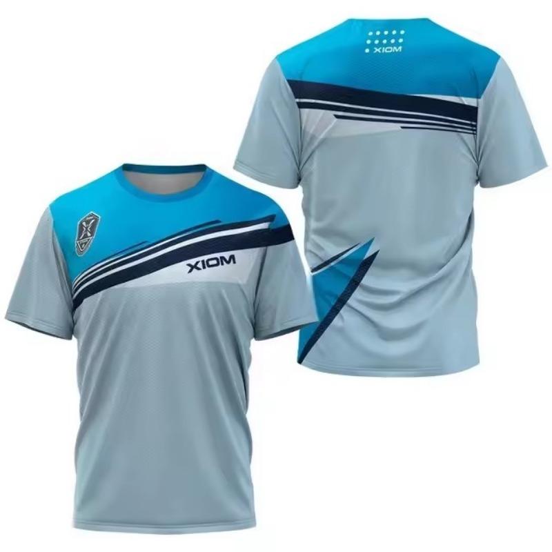 Modern Neon Pattern Men's Table Tennis T-Shirt Men Summer Tennis Badminton T-Shirt Top Table Tennis Club Quick Dry Short Sleeved