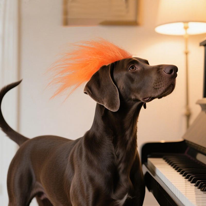 

парик для питомца оранжевый нарядный кошка собака косплей украшение головной убор для питомца костюм на Хэллоуин Рождество путешествия в помещении на открытом воздухе собрание CHINA