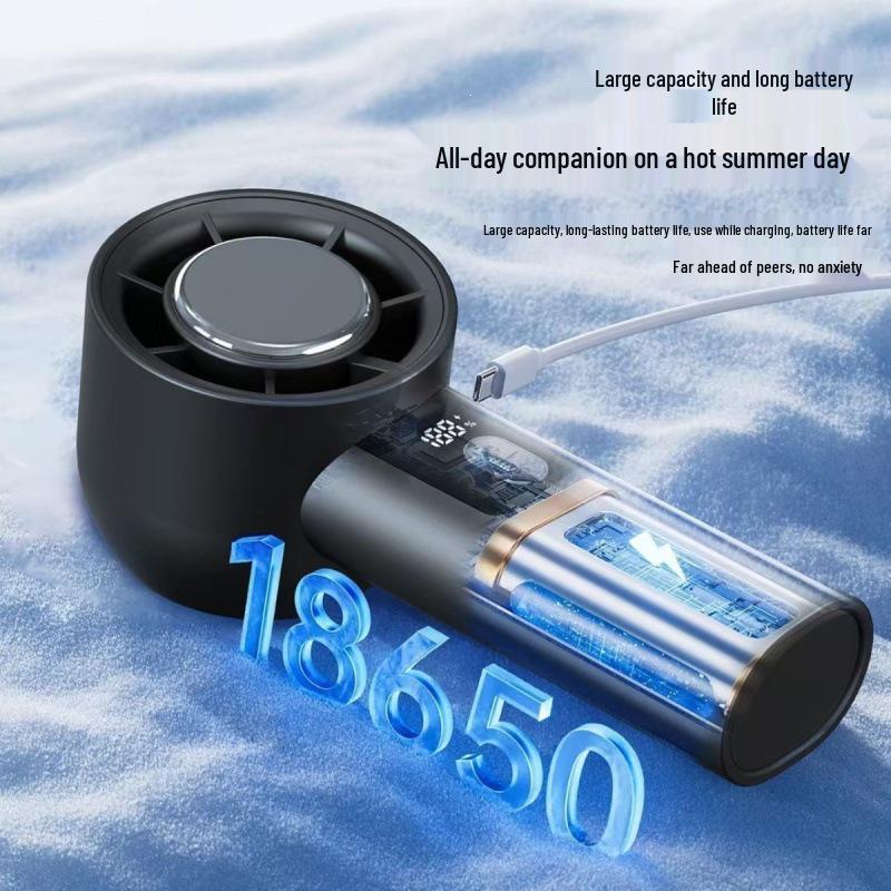 High-Speed Portable Ice Pack Cooling Fan with Superconducting Porcelain Blade