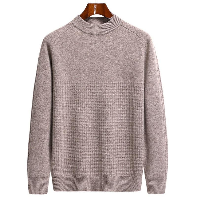 Herbst und Winter Herrenpullover mit halbhohem Kragen, leuchtender Hemdpullover, neuer Herrenpullover von Tide