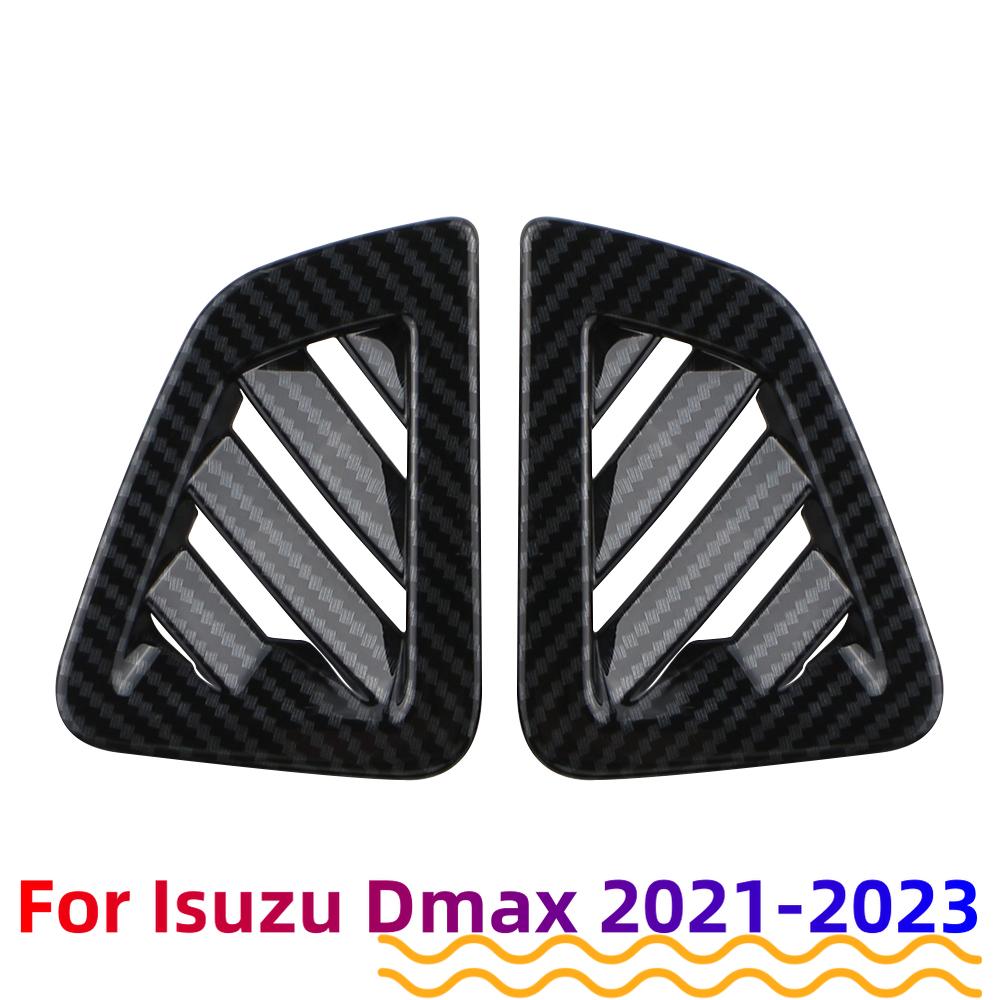 2Pcs Dashboard Air Vent Cover for ISUZU DMAX D-MAX 2026 2026 2026 AC Outlet Trim Carbon Fiber Sticker Interior Accessories