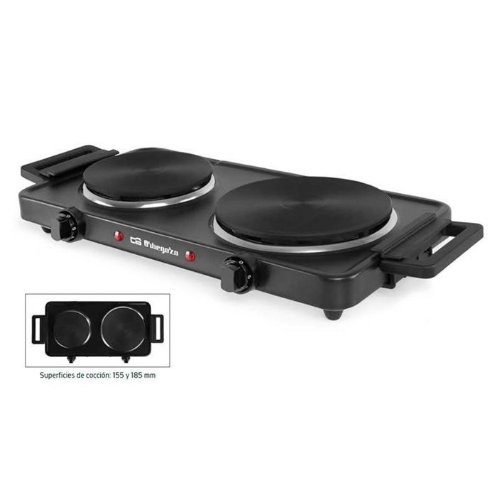 Cuisinière électrique - ORBEGOZO - PE2855 - 2 plaques 155 et 185mm - 1000W - 1500W