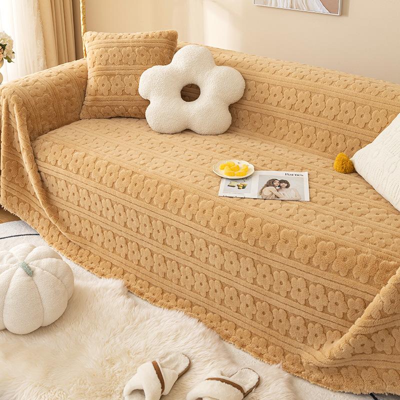 Sofa Cover Blanket Anti-Scratching Autumn and Winter Universal Plush All Wrapped Cover Cover Full Cover Towel