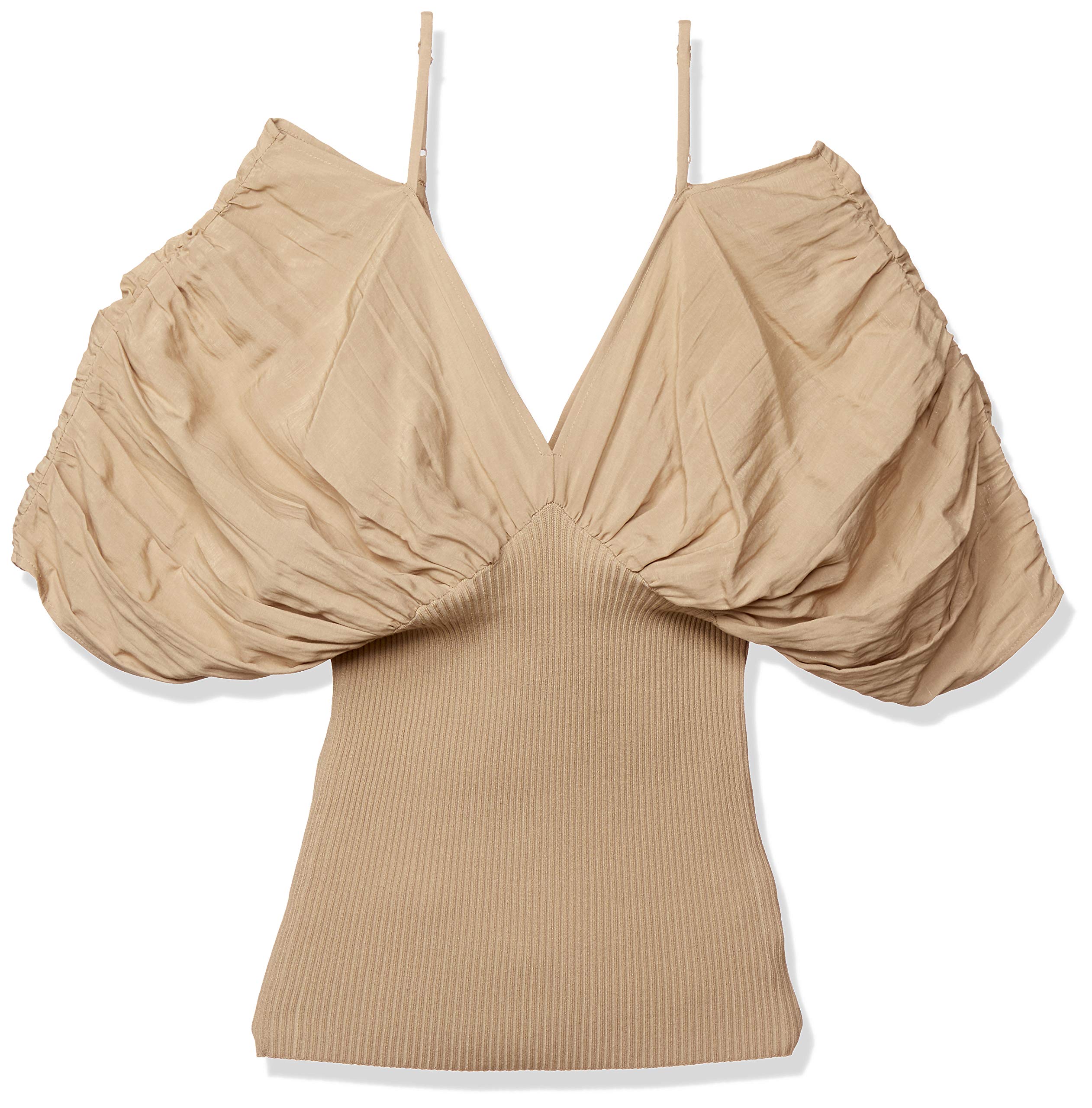 

Snidel Knit Docking Gathered Blouse SWFB201102 BEG Japan F Women s (Free Size)