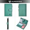 Humerpaul Ladies Leather Wallet Large-capacity Wallet Multi-function Coin Purse First Layer Cowhide Wallet Passport Holder Travel Card Holder