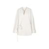Less 2025 Spring Long Loose Collarless Jacket
