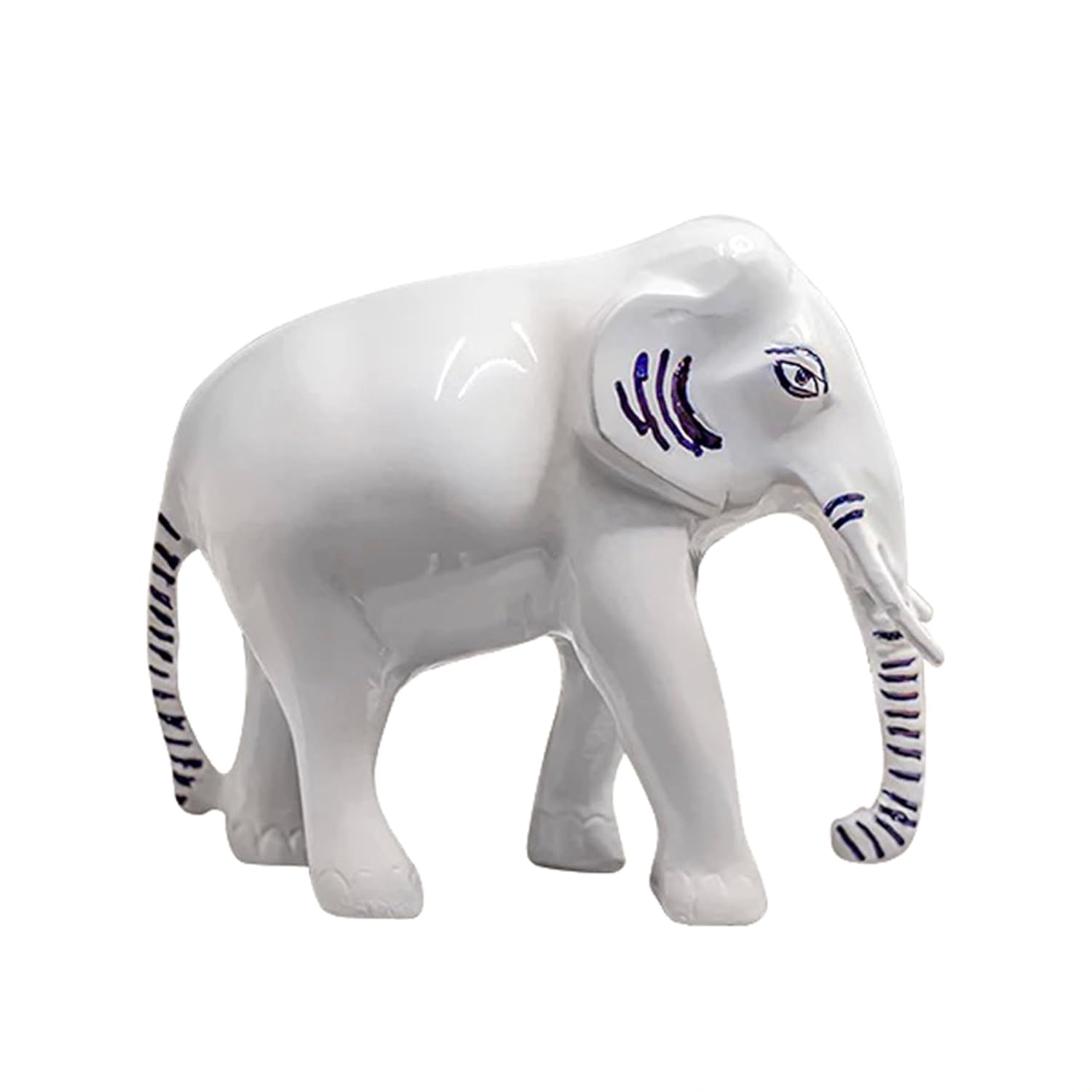 Pure Brass White Elephant Idol, Vastu Statue For Home, Office, Religious -14 Cm
