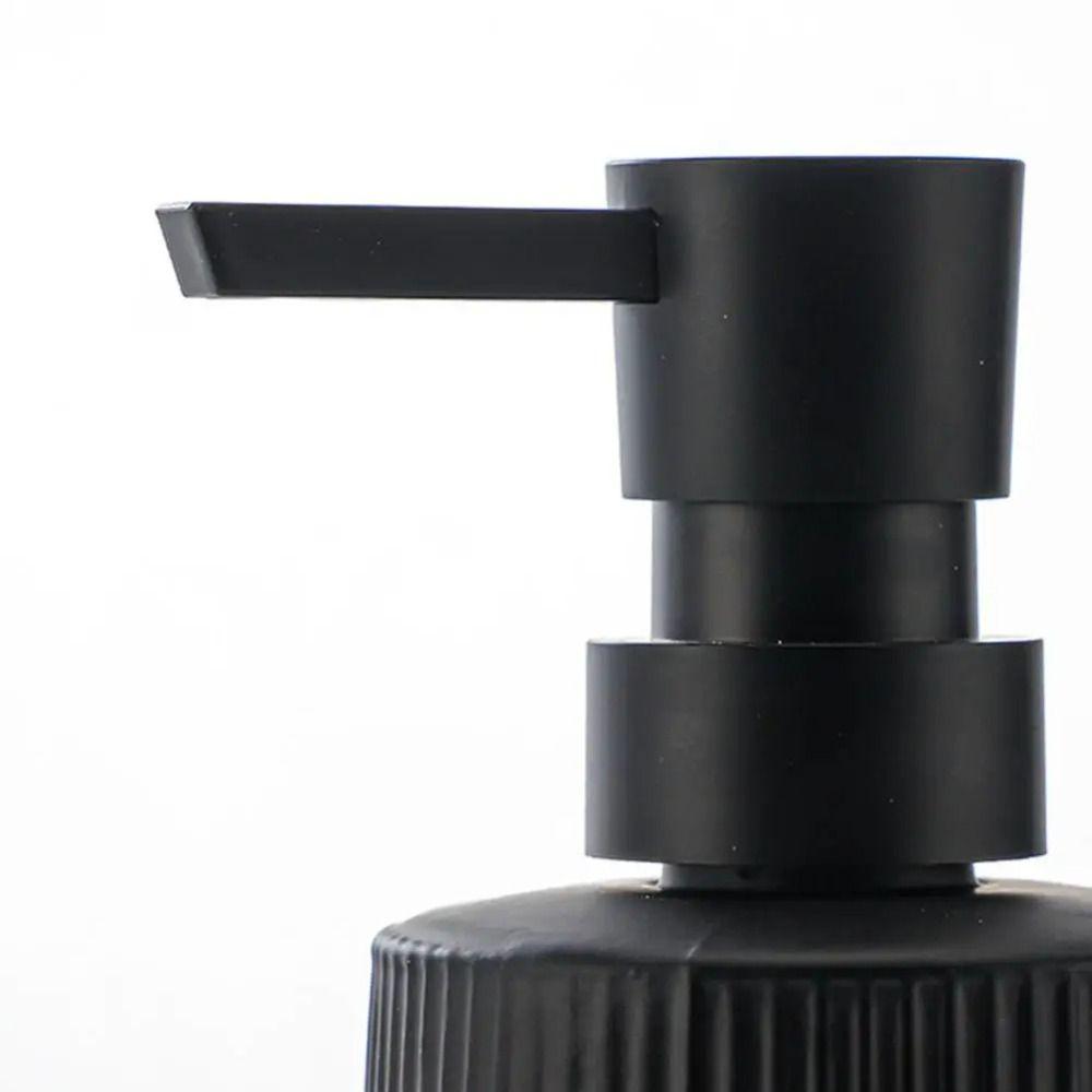 Modern Ribbed Handwash Container 380ml Capacity Soap Lotion Bottle Bathroom Use