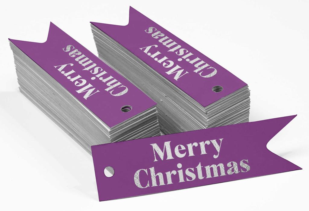 Inkdotpot Frohe Weihnachten Flaschenanhänger Echtgoldfolie Gastgeschenkanhänger Packung von