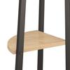 Corner Shelf with 5 Shelves Light Brown and Black 45.5 X 31.5 X 180 Cm