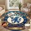 Personlig Rundt Teppe med Chelsea Fotballklubb Trykk, Allsidig Hjemmeinnredningsteppe, for Lekerom, Leilighet, Balkong, Entré, Gang Gave