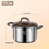 Extra-High 316L Stainless Steel Steamer Pot, Rivet-Free, Anti-Scald, Large Capacity for Porridge/Soup
