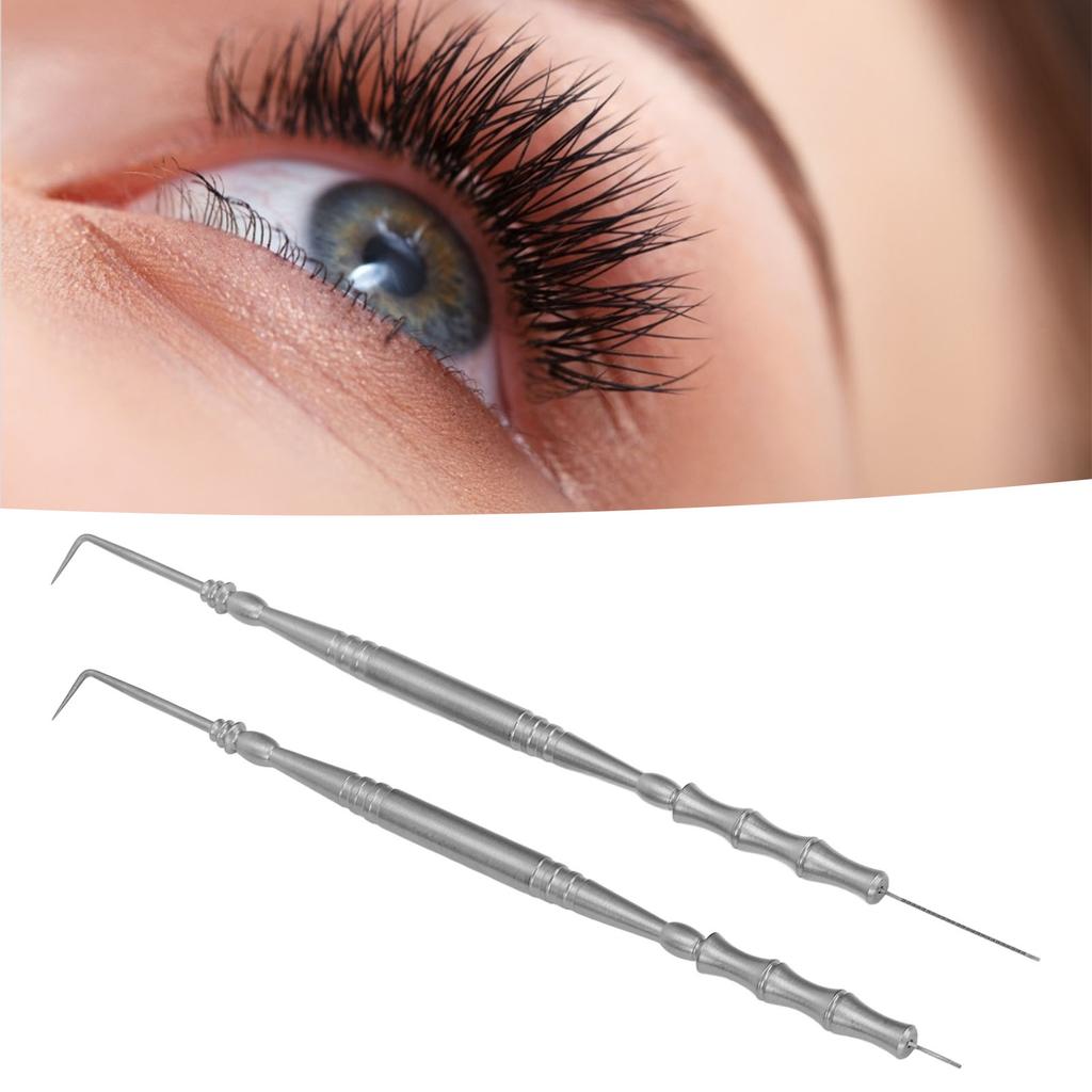2pcs Eyelash Lift Tool Bamboo Joint Shape Handle Double Head Lash Perm Tool with Comb for Perming Eyelashes