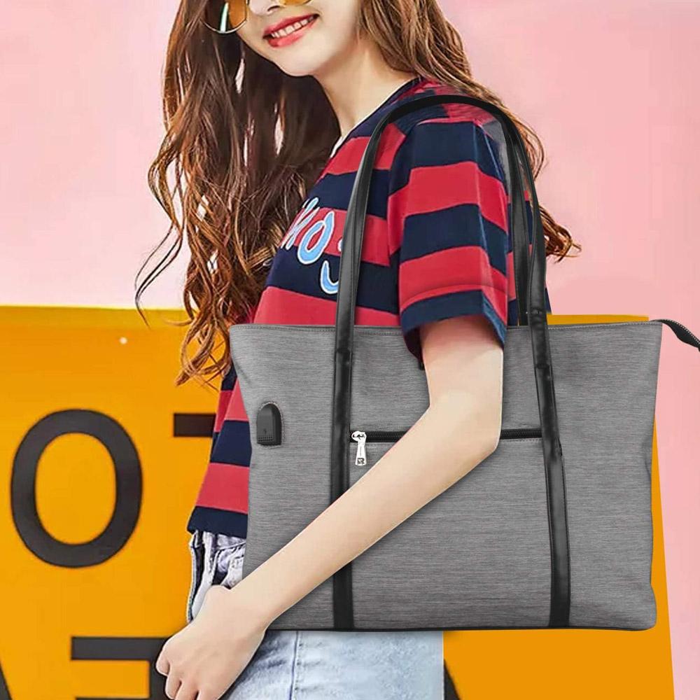 Bolsa de mano para computadora portátil, bolsa de trabajo para mujeres  grande Bolso USB Bolsa para maestros Se adapta a una computadora portátil  de 15.6 pulgadas comprar a buen precio — entrega