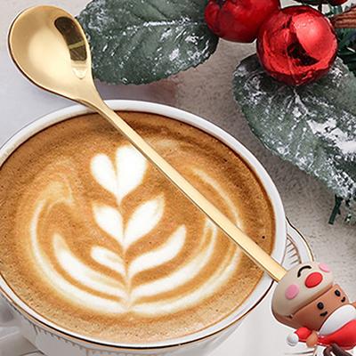 6pcs Christmas Party Dinnerware Set with Gift Box Christmas Hat Tree Dessert Fork Spoon Cutlery Set Stainless Steel Tableware