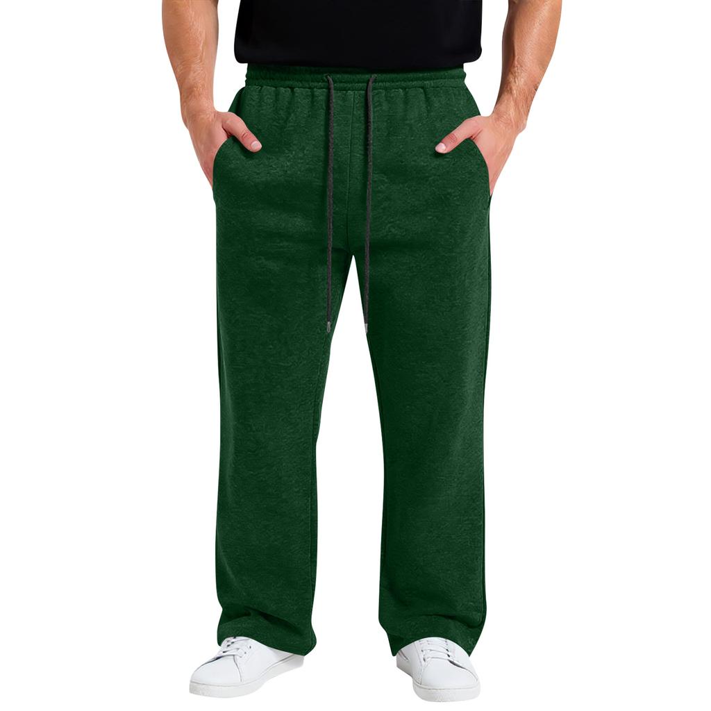 Mens Wide Leg Sweatpants Loose Drawstring Waist Casual Jogger Pants Soft Comfy Relaxed Fit Trousers for Everyday Wear