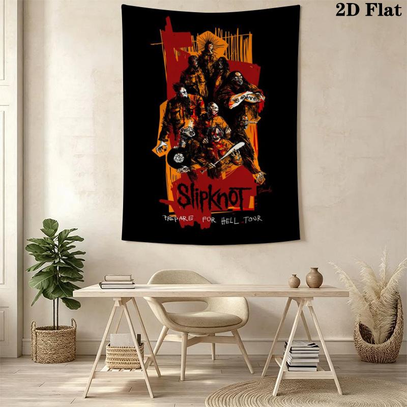 Slipknot Band'S Energy Unleashed Tapestry Wallmounted Background Cloth Wall Covering Decoration Background Cloth Work Of Art