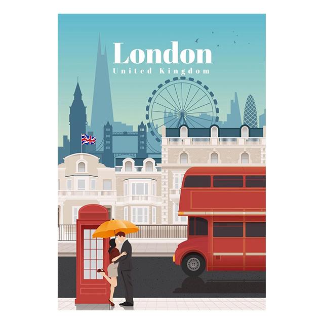 Abstrakte Cartoon Stadt Reise Drucke Poster Leinwand Malerei Hd Modern Wandkunst Bilder Für Wohnzimmer Schlafzimmer Heimdekoration