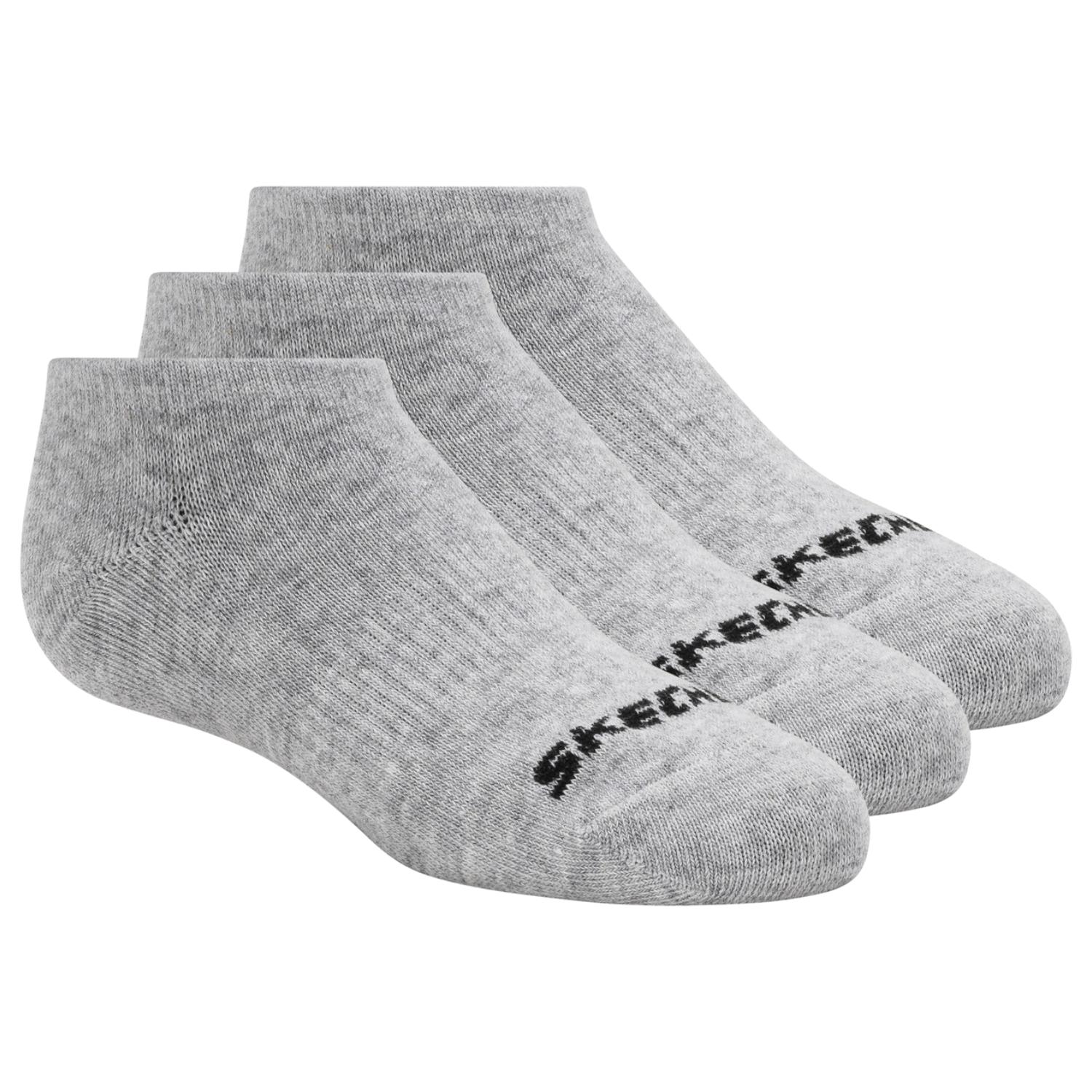 Skechers 3-pack Unisex Zonder Badstof No Show, Unisex grijze Sokken 43-46 grijs