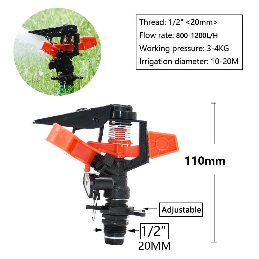 

Регулируемый садовый газонный дождеватель с держателем насадки, вращающийся дождеватель, качающиеся насадки, полив сада, шланг 1/2 3/4