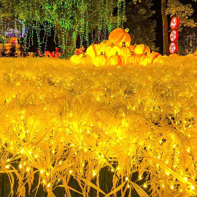 UOSU Solar LED Wheat Spike Garden Lights (3-Pack)