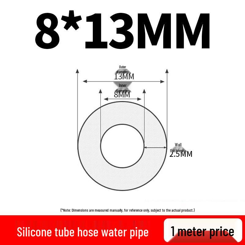 Translucent Silicone Rubber Hose, High-Temperature Resistant, Industrial-Grade Elastic Heat Conducting Tube, 4 or 6 Points.
