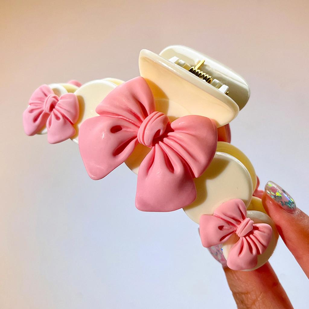 1pc Cute Tulip Flower Hair Grip Clip On the Back of the Head, Sweet Shark Clip Peach Blossom Pink Half Hair Clip