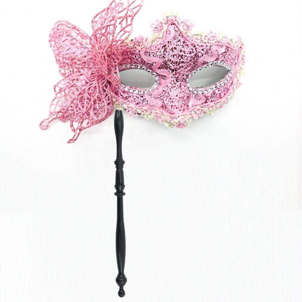 Halloween Dressing Butterfly Hand Hold Mask Party Face Mask  Halloween Prop Accessories