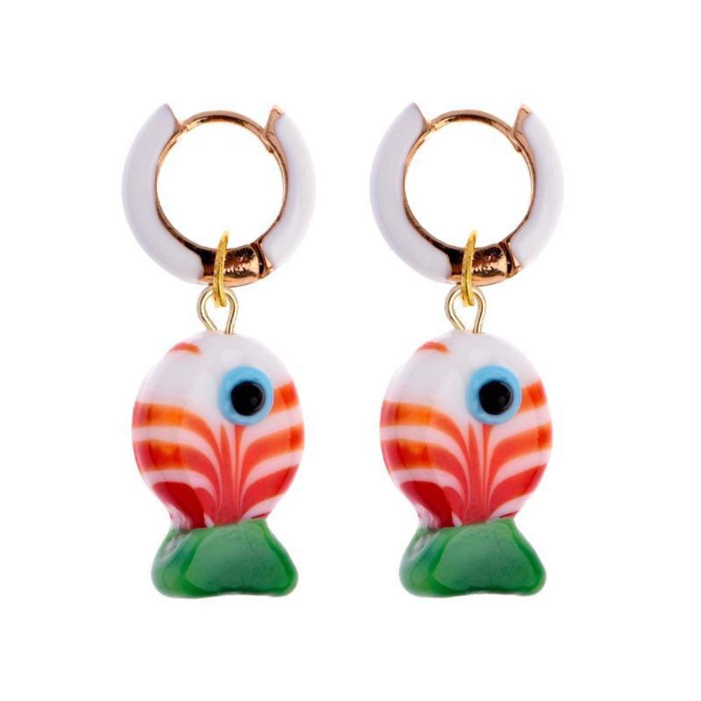 Starfish Charms Ear Buckle Lip Hoop Earrings Simple Enamel Fish Earrings  Party