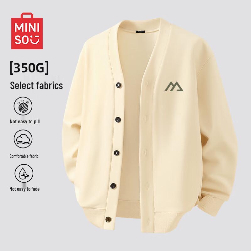 

MINISO Мужской кардиган-свитшот свободного кроя с V-образным вырезом 3XL