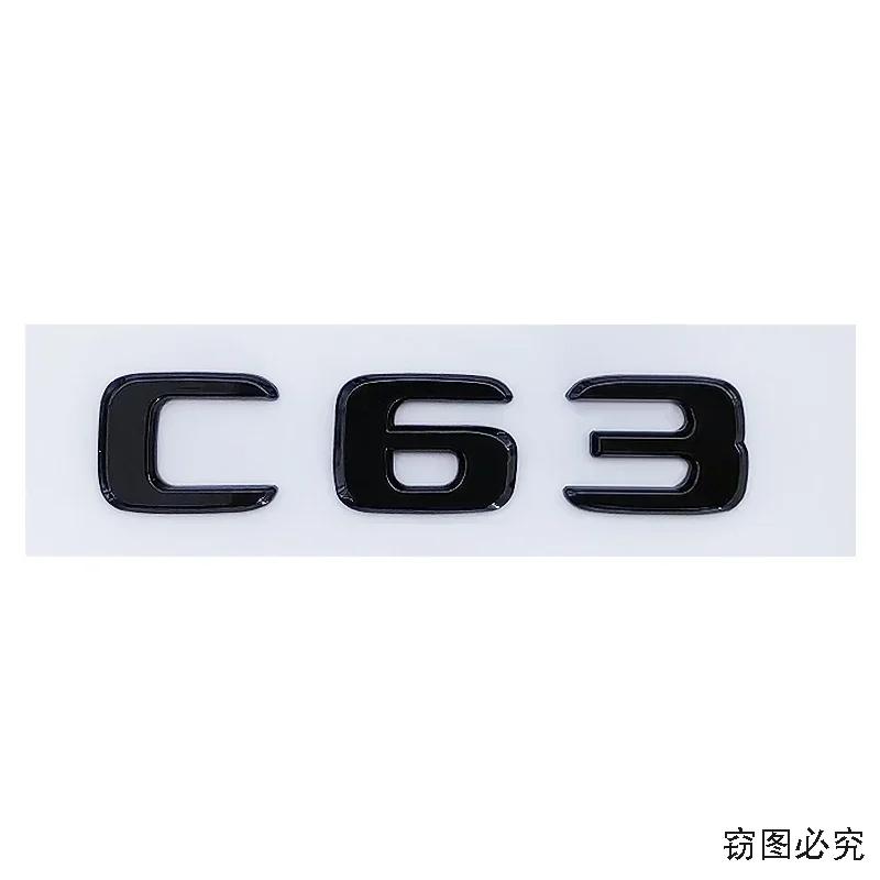 ABS Car Side Sticker Rear Trunk Badge Letters Decal Decoration for Mercedes Benz C43 C65 C63 G65 Exterior Accessories
