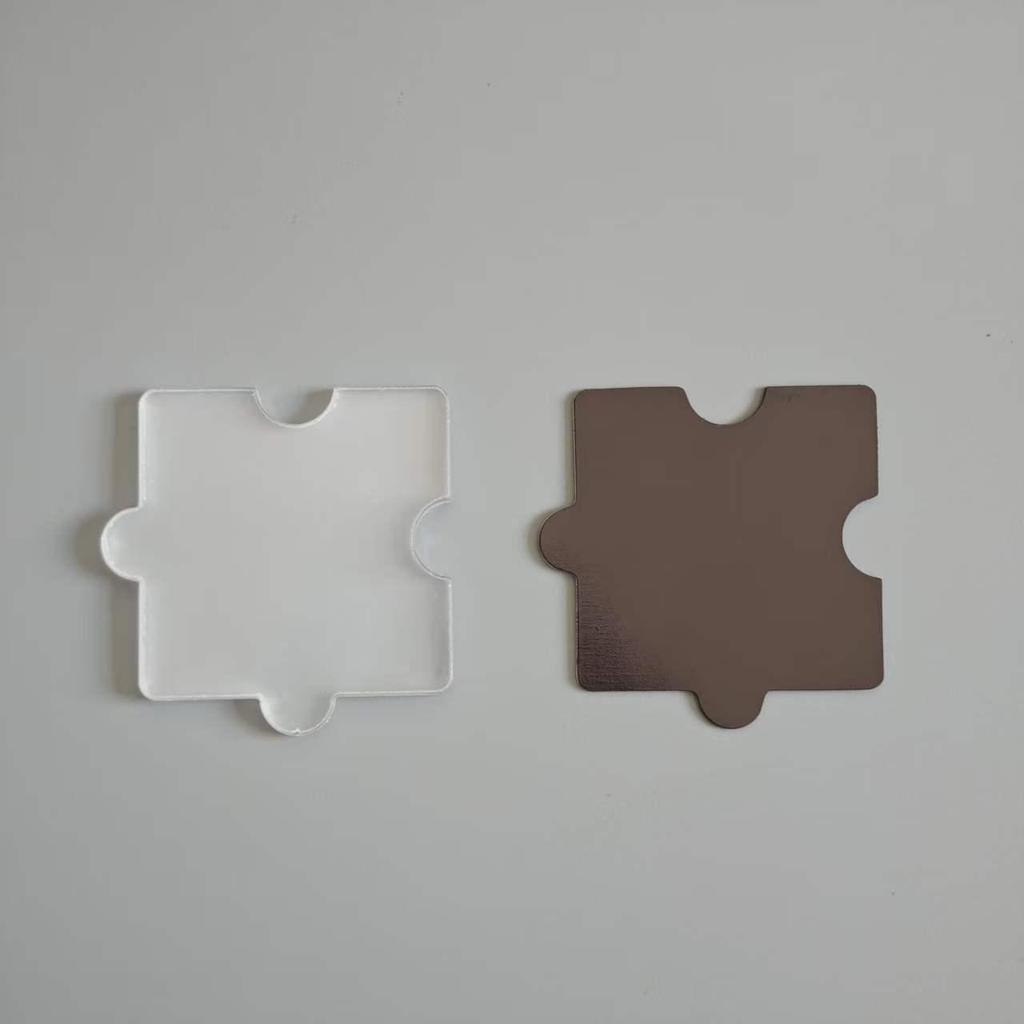 Acrylic DIY Refrigerator Magnet Set with Transparent Magnetic Pieces and Adhesive Backing